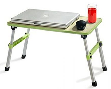Laptop Table (Style Eva, Randomcolor) Foldable, Adjustable, Four Legs