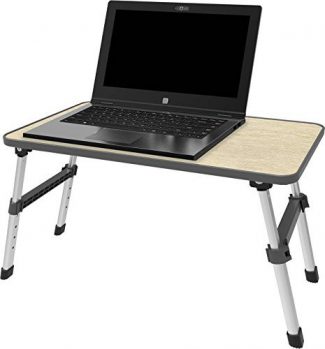 Laptop Table (Egab, Yellow Black) Foldable, Adjustable, Four Legs