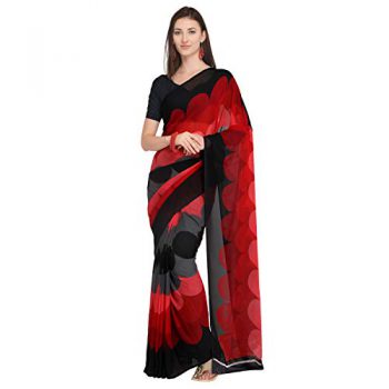 Kashvi Georgette Saree (Red, 1457)