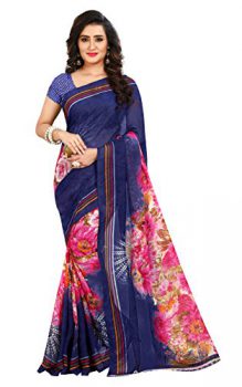 Kashvi Georgette Saree (Blue, 1412)