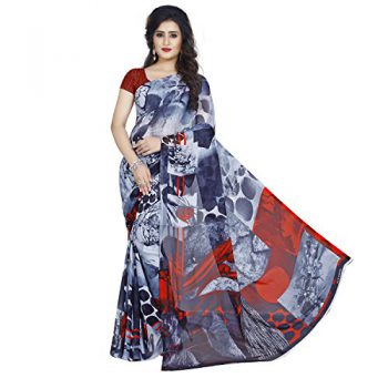 Kashvi Georgette Saree (Black, 1370)