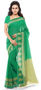 Kashvi Georgette Saree (Green, 1168_4)