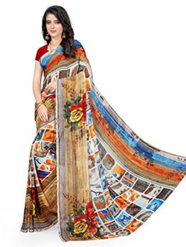 Kashvi Georgette Saree (Red, 1423)
