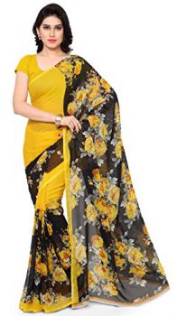Kashvi Georgette Saree (Yellow, 1152_2)