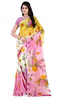 Kashvi Georgette Saree (Pink, 1301)