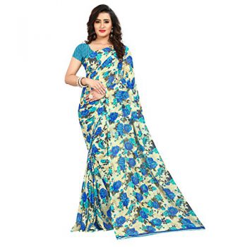Kashvi Georgette Saree (Blue, 1437_2)