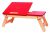 Laptop Table (Emeret, Red Wooden) Foldable, Adjustable, Four Legs