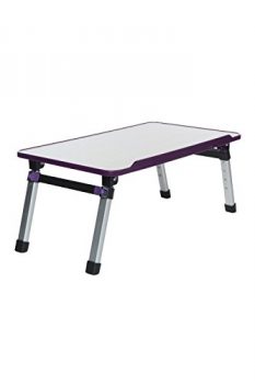 Laptop Table (Paffy, White Purple) Foldable, Adjustable, Four Legs