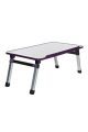 Laptop Table (Paffy, White Purple) Foldable, Adjustable, Four Legs