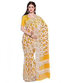 Vaamsi Chiffon Saree (Yellow, Empress1085)