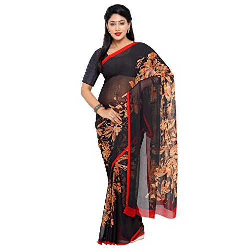 Vaamsi Chiffon Saree (Black, Empress1047)