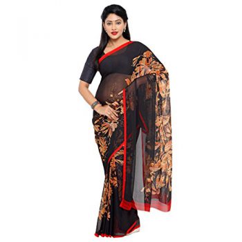 Vaamsi Chiffon Saree (Black, Empress1047)