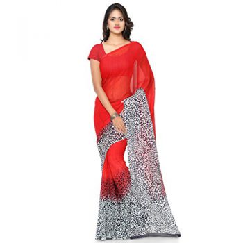 Vaamsi Chiffon Saree (Red, RC3220)