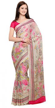 Vaamsi Chiffon Saree (Beige, CC1018)