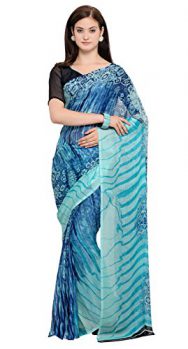 Vaamsi Chiffon Saree (Blue, CC1022)