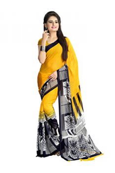 Vaamsi Chiffon Saree (Yellow, RC3145)