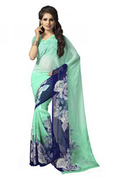 Vaamsi Chiffon Saree (Blue, Rolex3068)