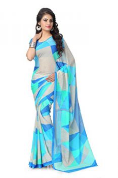 Vaamsi Chiffon Saree (Blue, Rolex3101A)