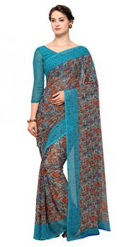 Vaamsi Crepe Saree (Blue, Empress1149)