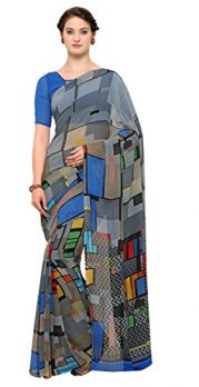 Vaamsi Crepe Saree (Blue, Raga3160)