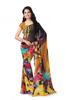 Vaamsi Georgette Saree (Yellow, Raga3067)