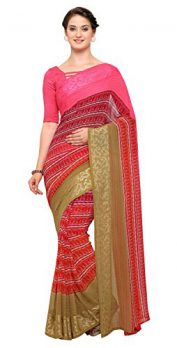 Vaamsi Georgette Saree (Pink, Tiara1019)