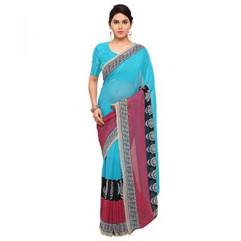 Vaamsi Georgette Saree (Blue, Vega3152)