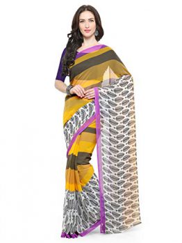Vaamsi Georgette Saree (Yellow, Raga3155)