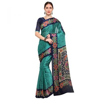 Vaamsi Synthetic Saree (Blue, CC1003A)