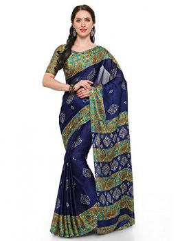 Vaamsi Synthetic Saree (Blue, Kalam1024A)
