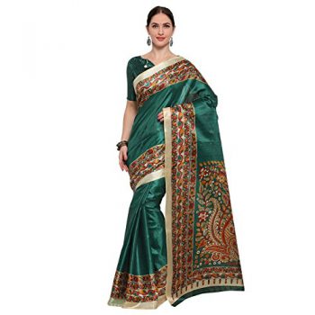 Vaamsi Synthetic Saree (Green, KS1017A)