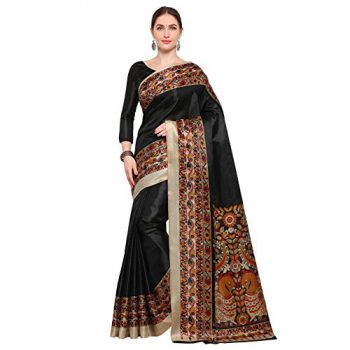 Vaamsi Synthetic Saree (Black, KS1018A)