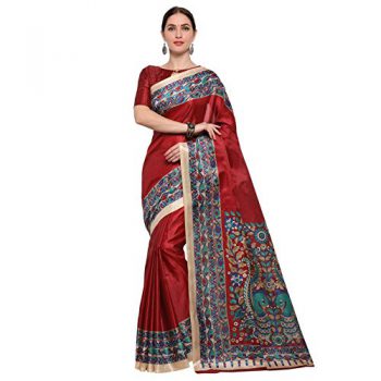 Vaamsi Synthetic Saree (Red, KS1020A)