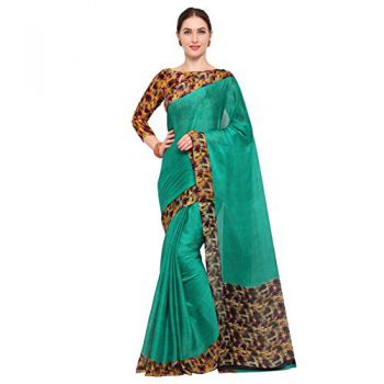Vaamsi Synthetic Saree (Green, PBC1008A)