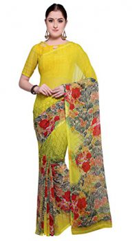 Vaamsi Chiffon Saree (Yellow, Empress1143)