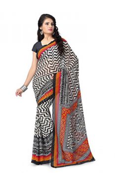 Vaamsi Chiffon Saree (Black, Rolex3099)