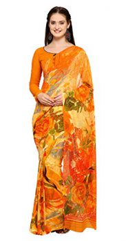 Vaamsi Georgette Saree (Yellow, Raga3175)